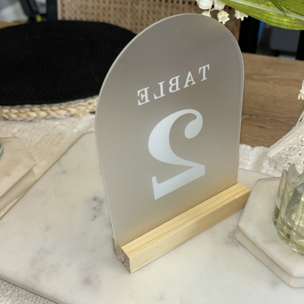 Arch Table Number Signs - Picture 3 of 10